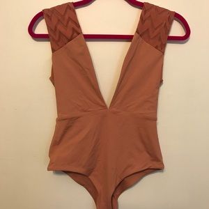 Peach One Piece Bathing Suit